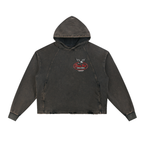 Coffee & Service Vintage Distressed Hoodie (Worn Black)