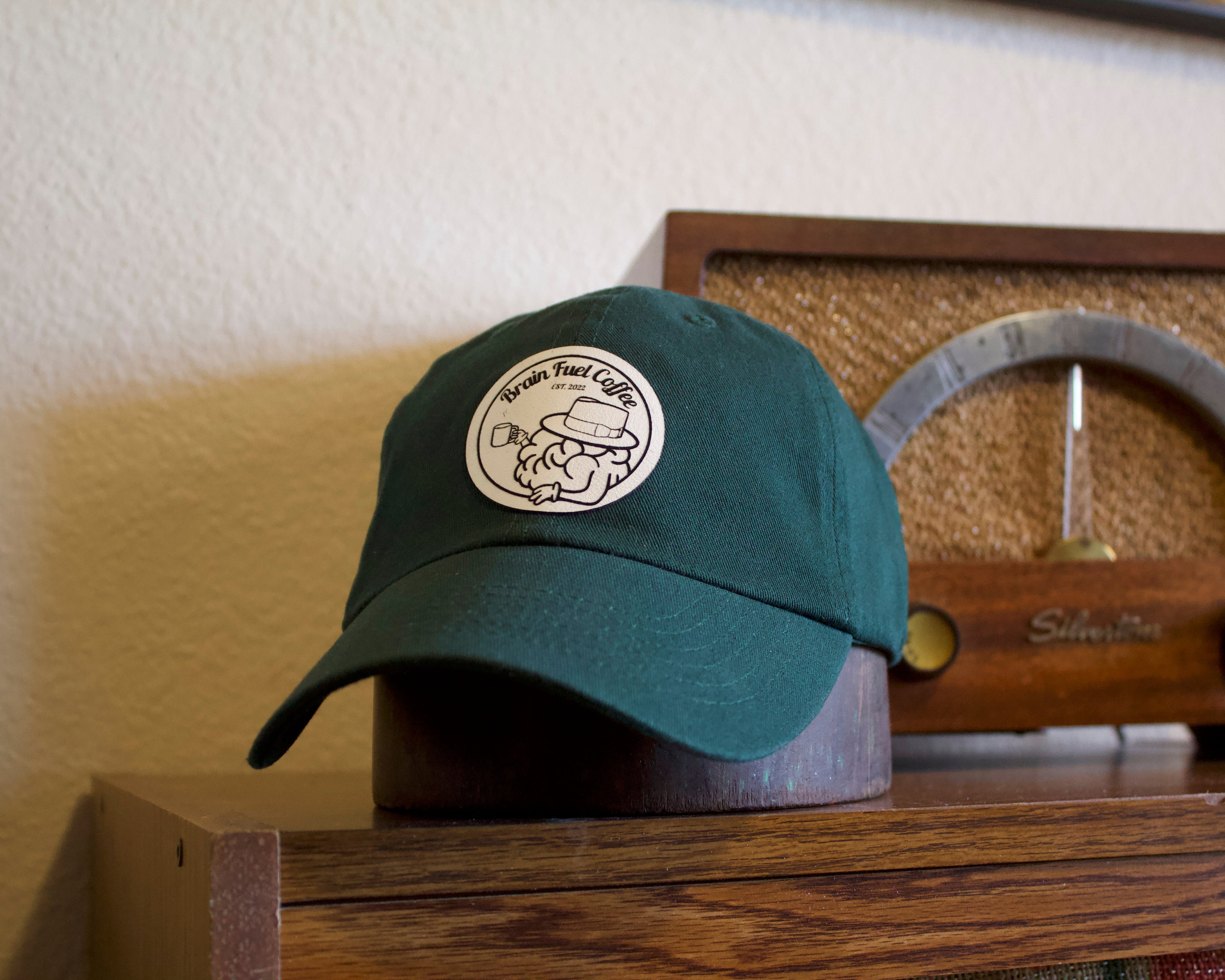 Brain Fuel Dad Cap-Forest Green