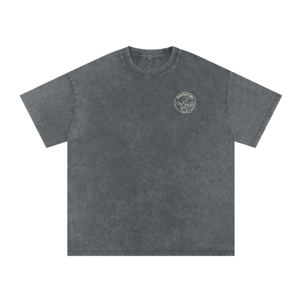 Vintage Oversized Coffee T-shirt (Color: Dark Grey)