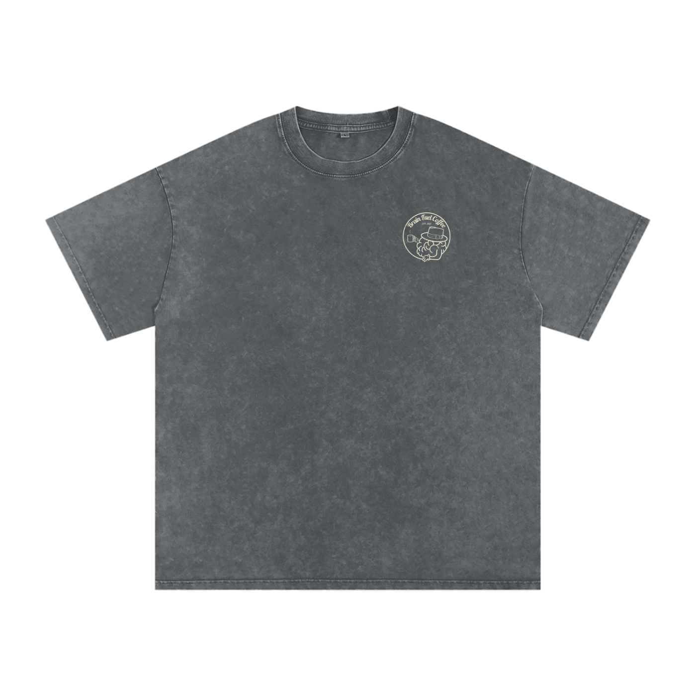 Vintage Oversized Coffee T-shirt (Color: Dark Grey)